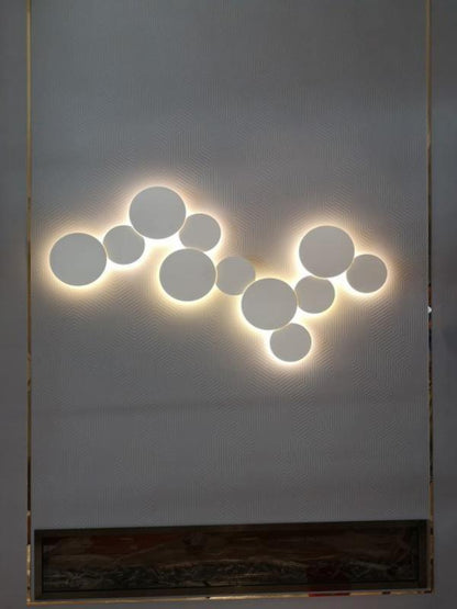 Geometric Disc Wall Lamp | Metal & Acrylic | Black or White