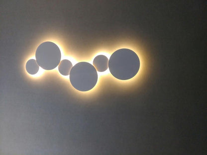 Geometric Disc Wall Lamp | Metal & Acrylic | Black or White