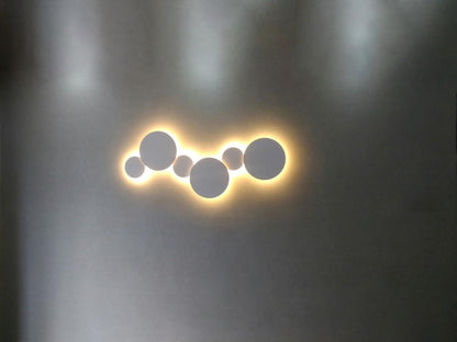 Geometric Disc Wall Lamp | Metal & Acrylic | Black or White