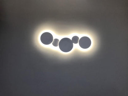 Geometric Disc Wall Lamp | Metal & Acrylic | Black or White