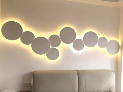 Geometric Disc Wall Lamp | Metal & Acrylic | Black or White