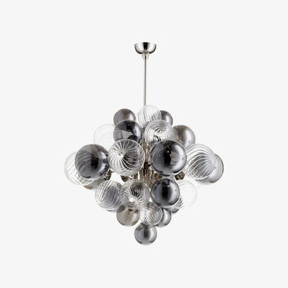 Pallocino Chandelier | Chrome Finish | Smoke Grey Glass | 60cm, 80cm, 100cm Sizes