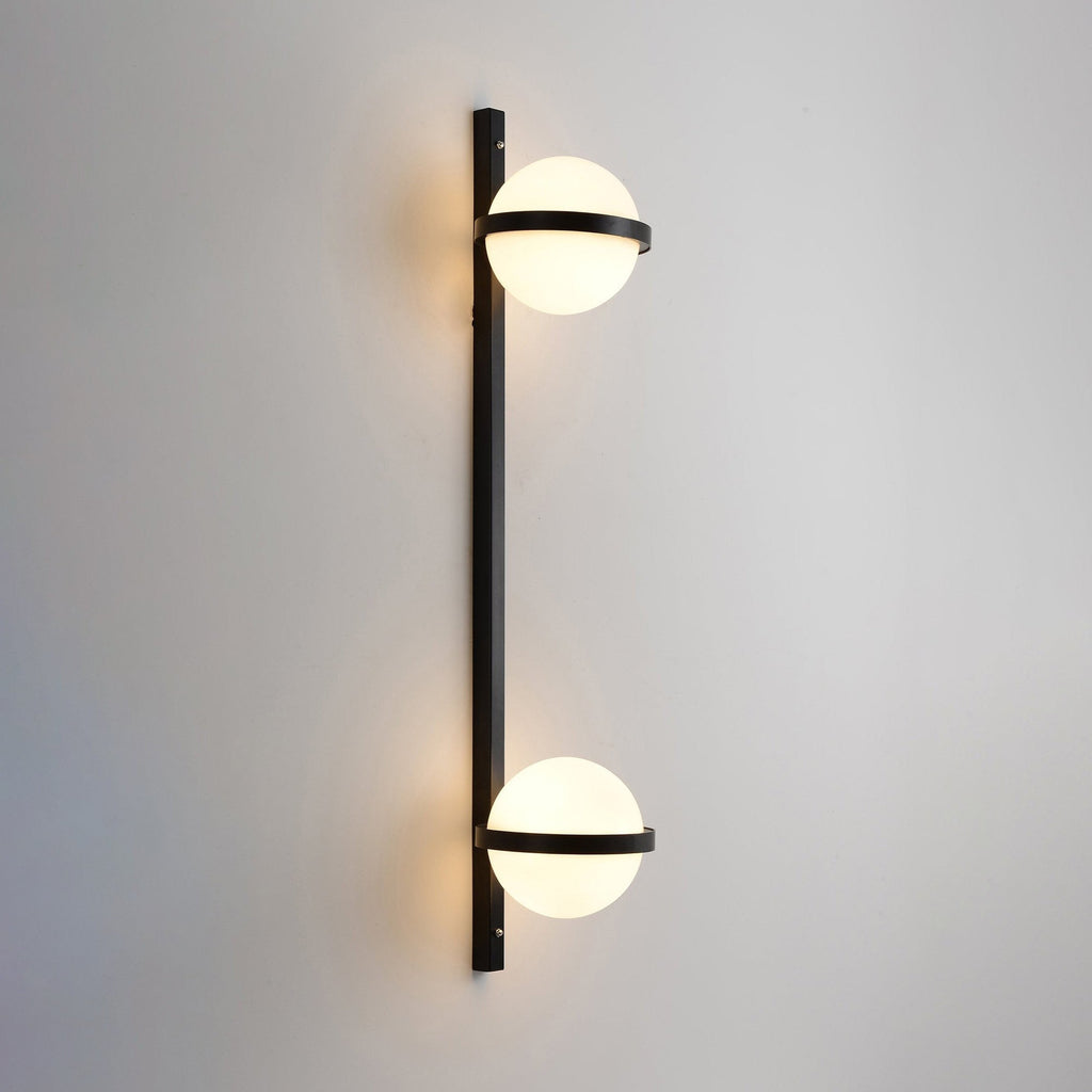 Outdoor Wall Light | Metal & Acrylic | Black Finish, Integrated LED