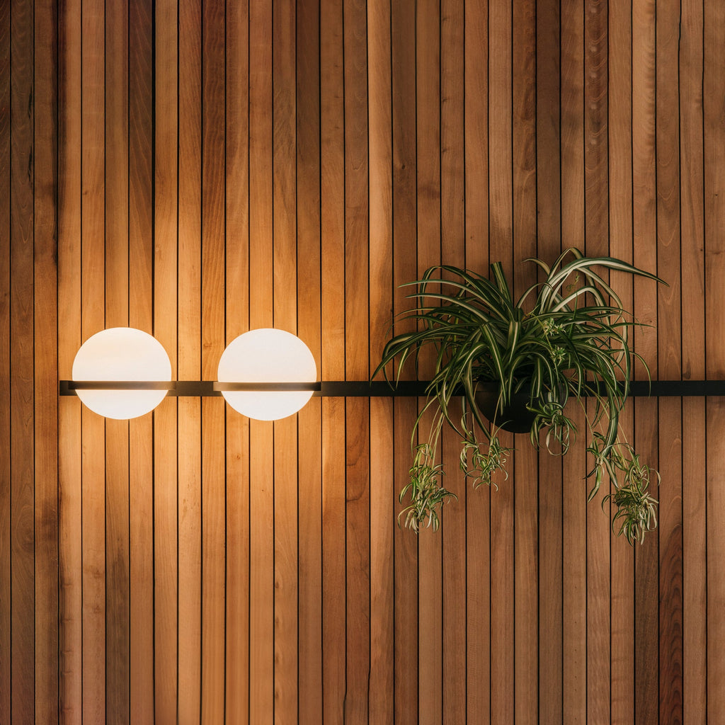Outdoor Wall Light | Metal & Acrylic | Black Finish, Integrated LED