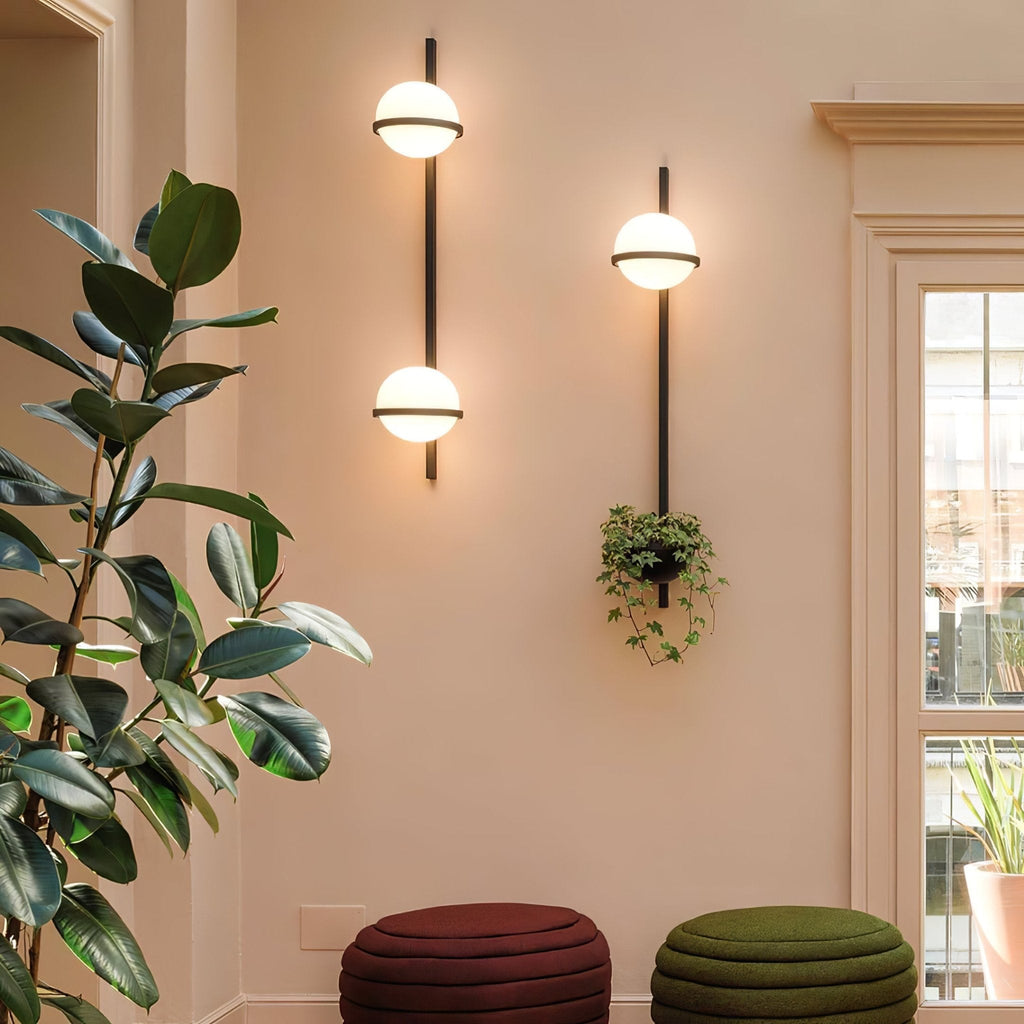 Outdoor Wall Light | Metal & Acrylic | Black Finish, Integrated LED