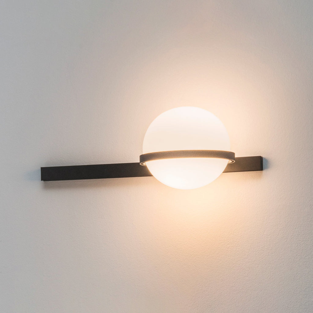 Outdoor Wall Light | Metal & Acrylic | Black Finish, Integrated LED