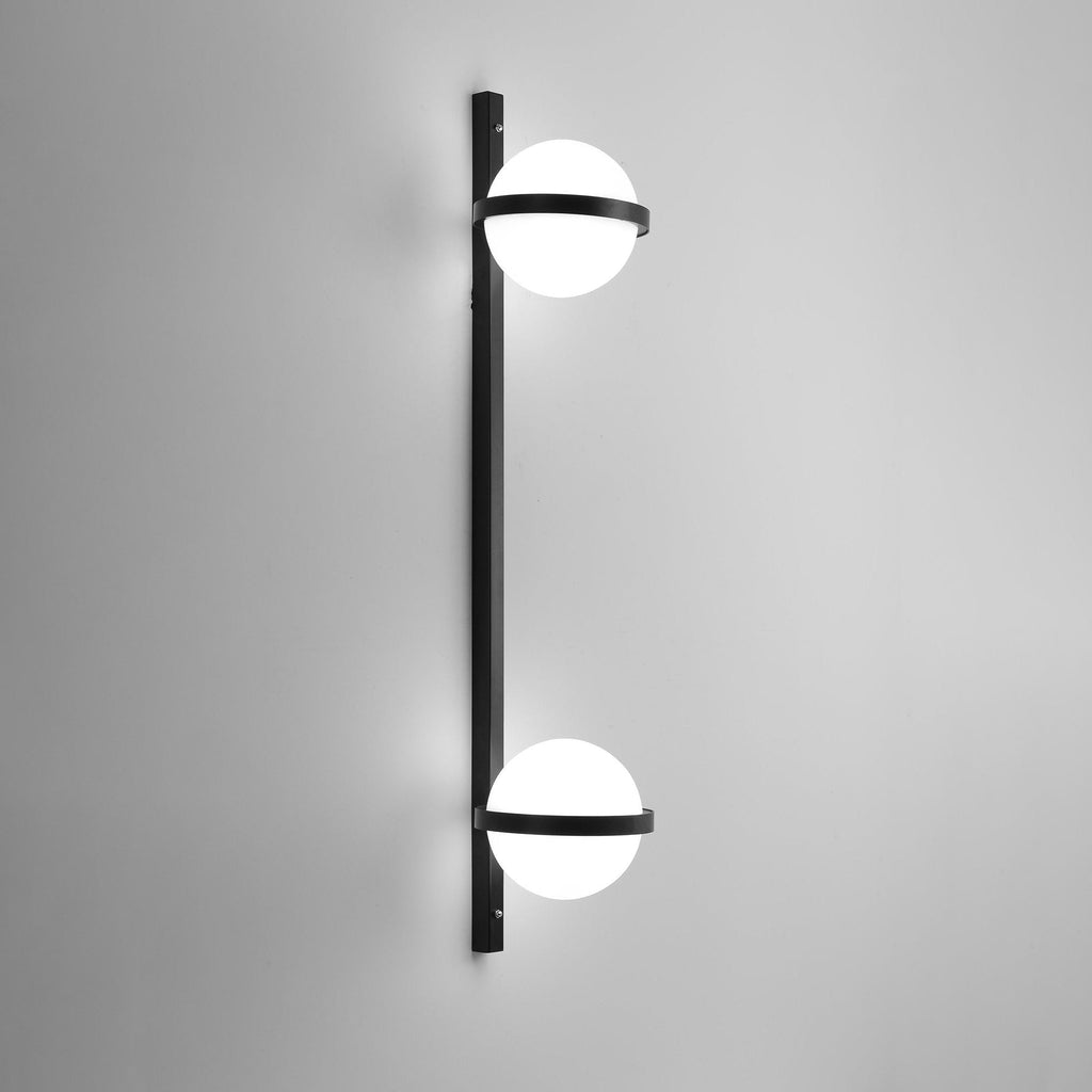 Outdoor Wall Light | Metal & Acrylic | Black Finish, Integrated LED