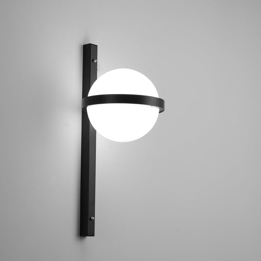 Outdoor Wall Light | Metal & Acrylic | Black Finish, Integrated LED