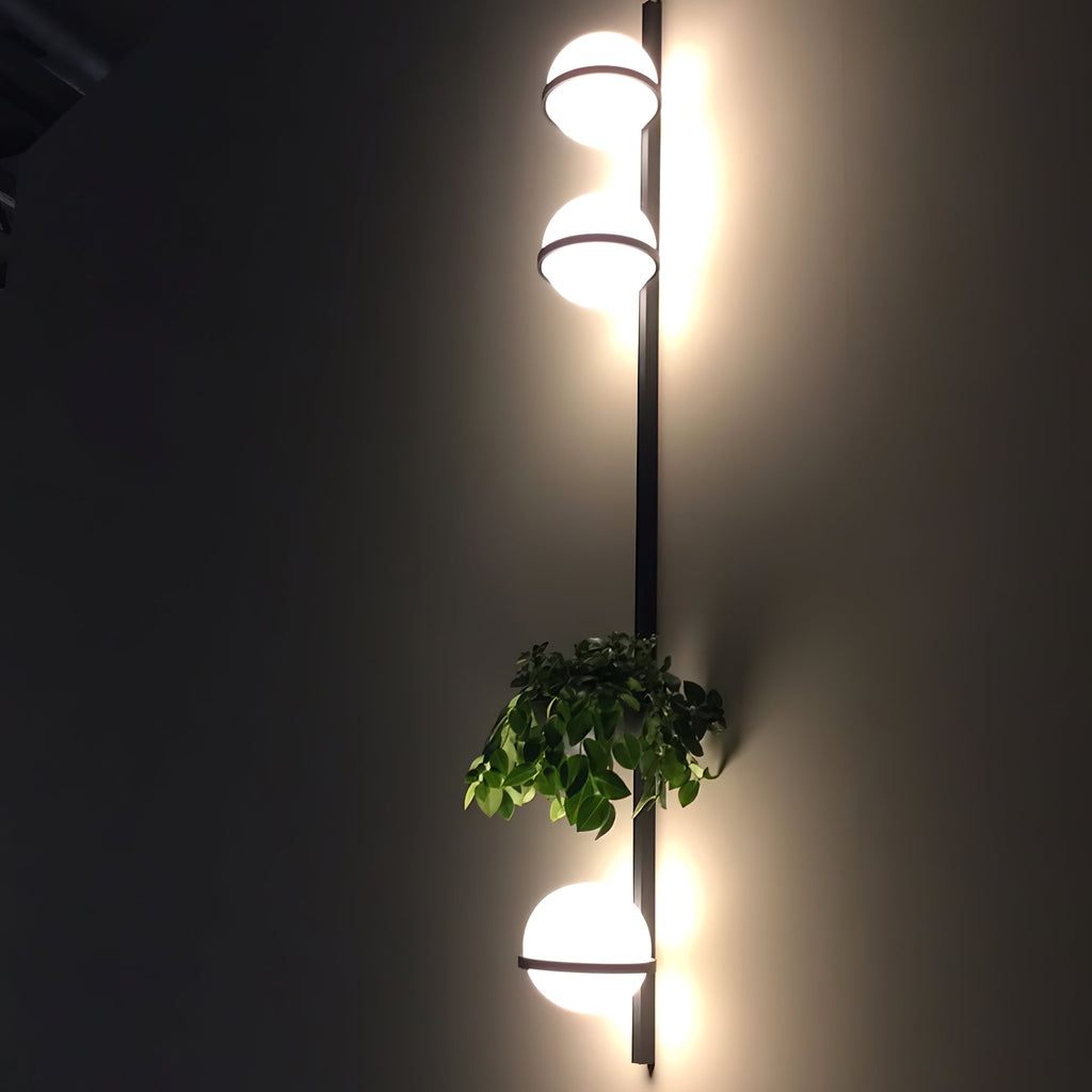 Outdoor Wall Light | Metal & Acrylic | Black Finish, Integrated LED