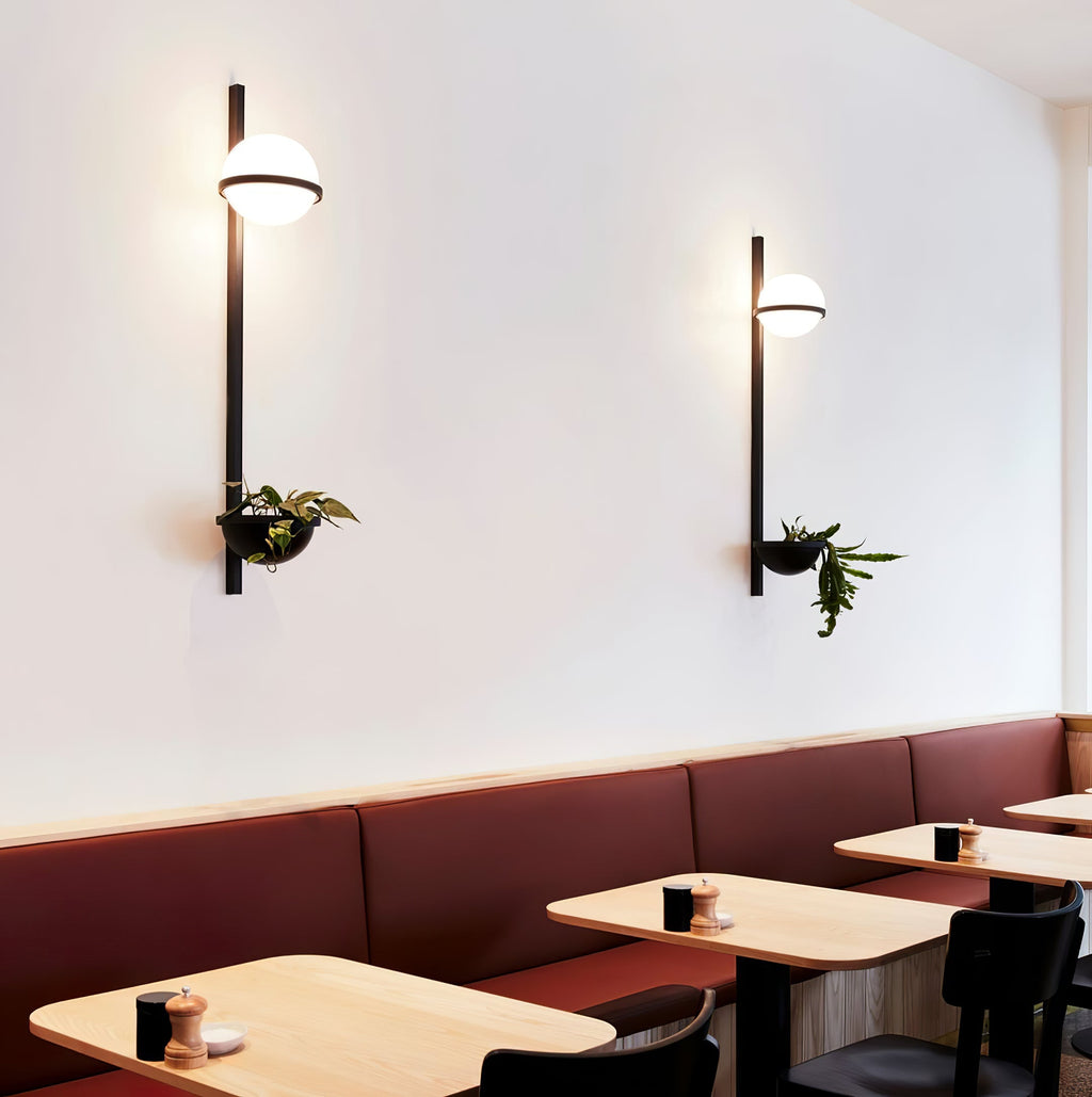 Outdoor Wall Light | Metal & Acrylic | Black Finish, Integrated LED