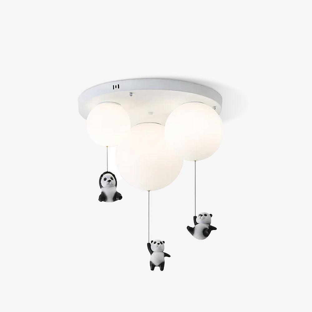 Panda Ceiling Lamp | Polyester & Glass | Available in Black or White