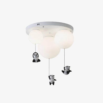Panda Ceiling Lamp | Polyester & Glass | Available in Black or White