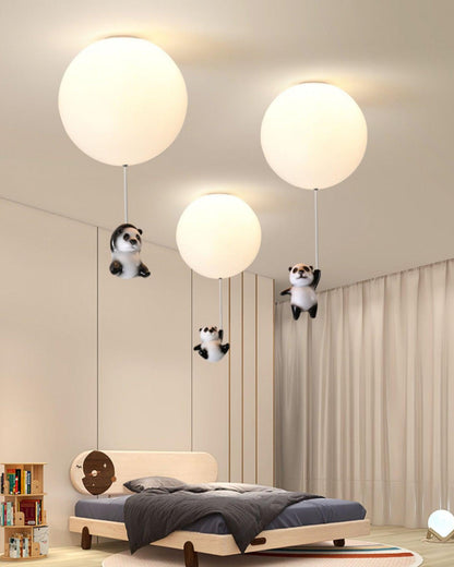 Panda Ceiling Lamp | Polyester & Glass | Available in Black or White