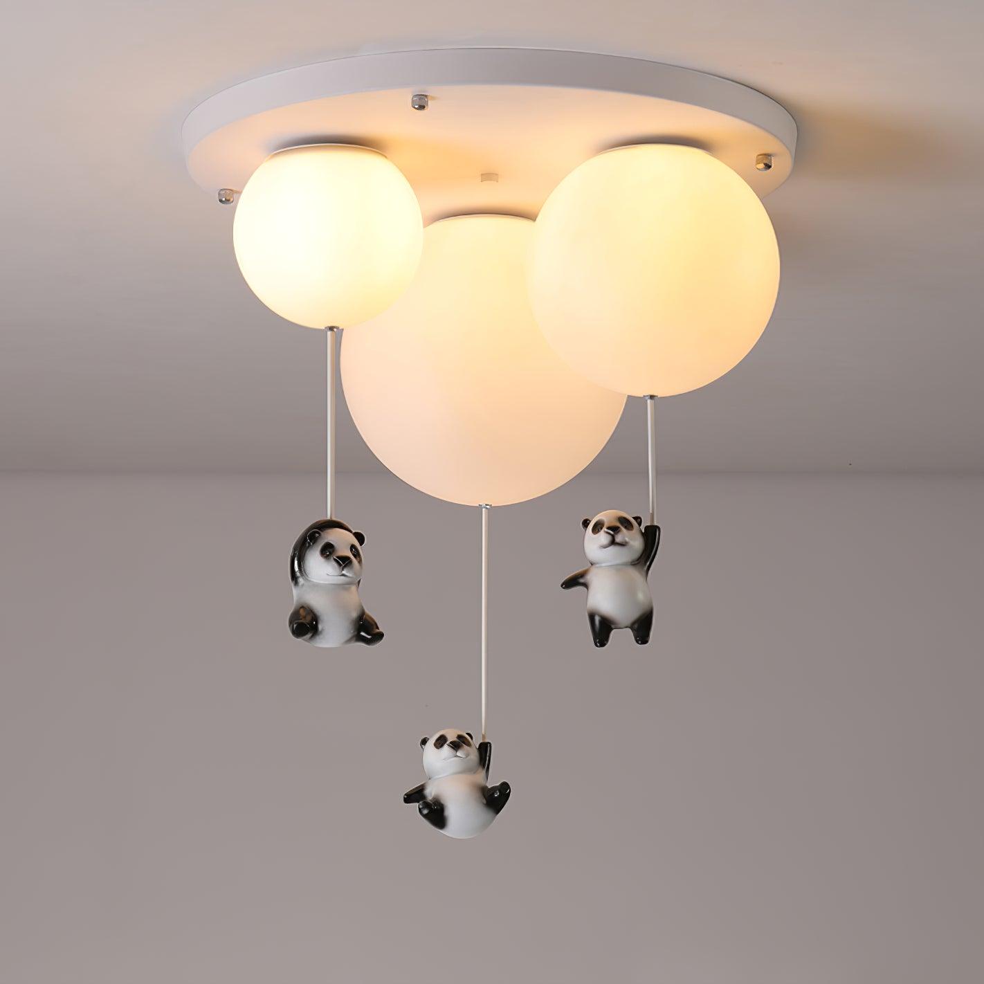 Panda Ceiling Lamp | Polyester & Glass | Available in Black or White