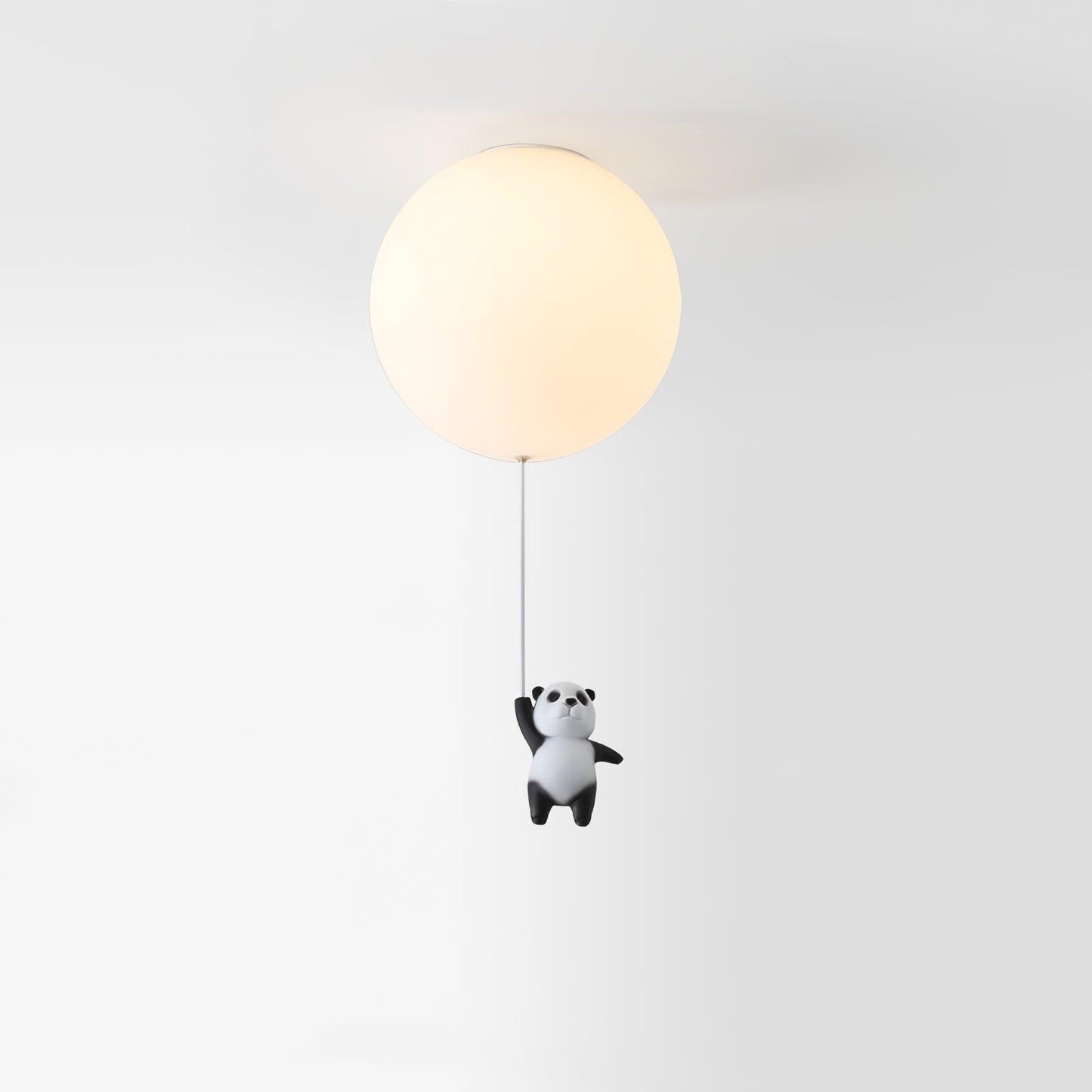 Panda Ceiling Lamp | Polyester & Glass | Available in Black or White