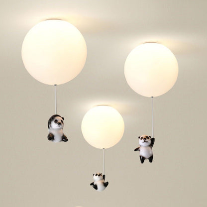Panda Ceiling Lamp | Polyester & Glass | Available in Black or White