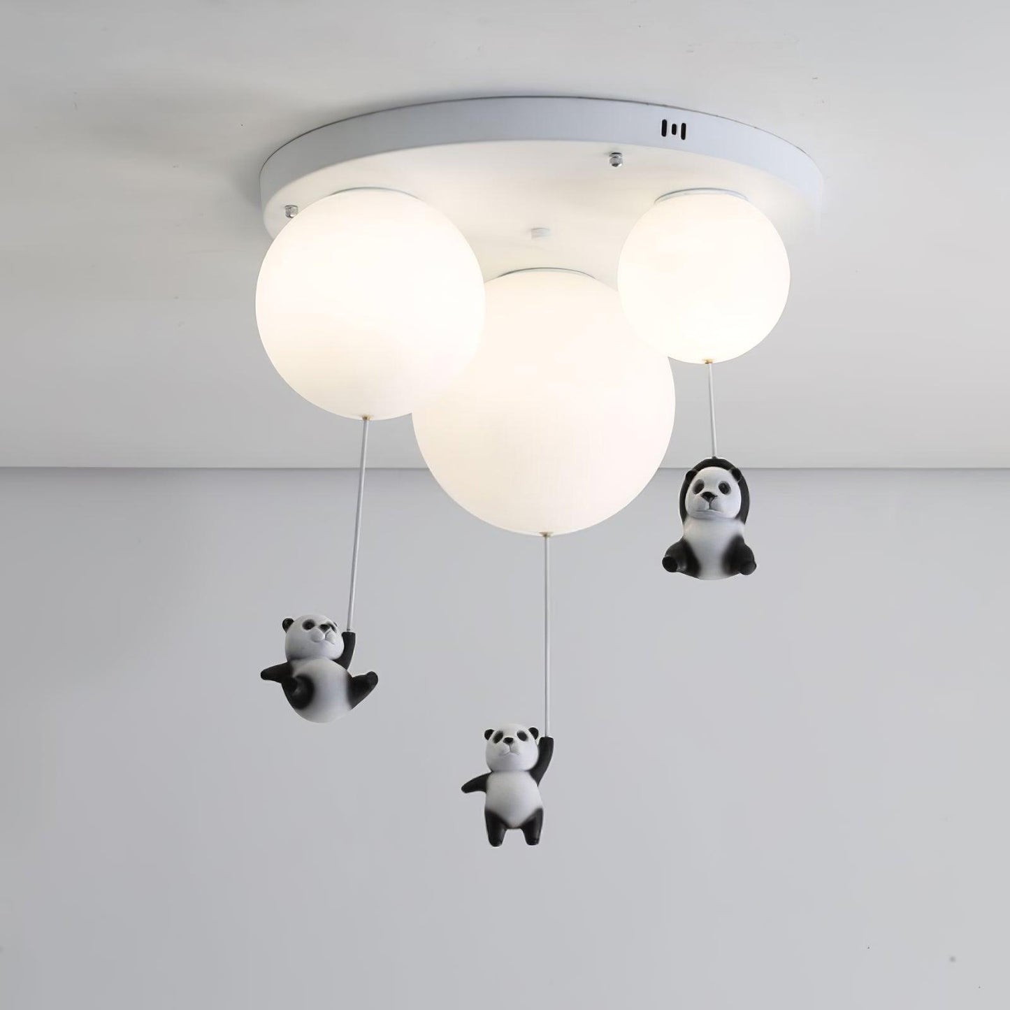 Panda Ceiling Lamp | Polyester & Glass | Available in Black or White