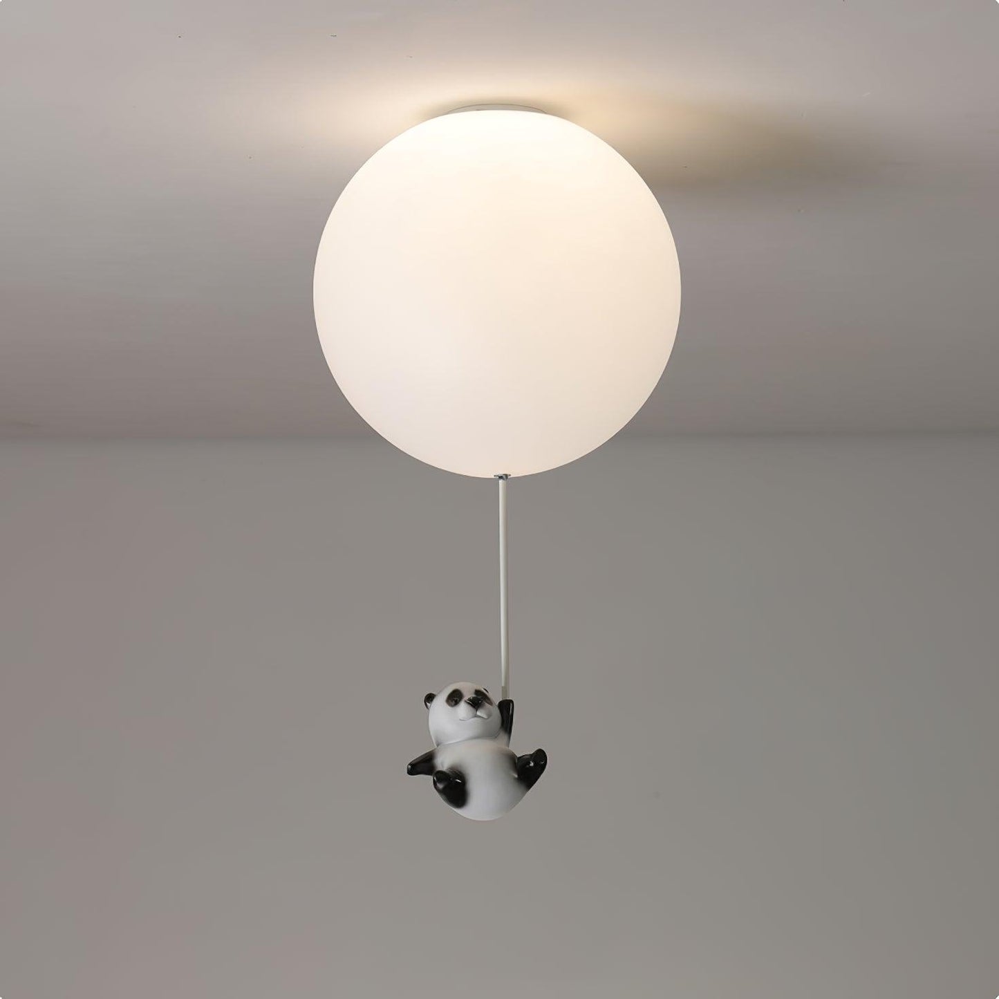 Panda Ceiling Lamp | Polyester & Glass | Available in Black or White