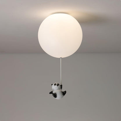 Panda Ceiling Lamp | Polyester & Glass | Available in Black or White