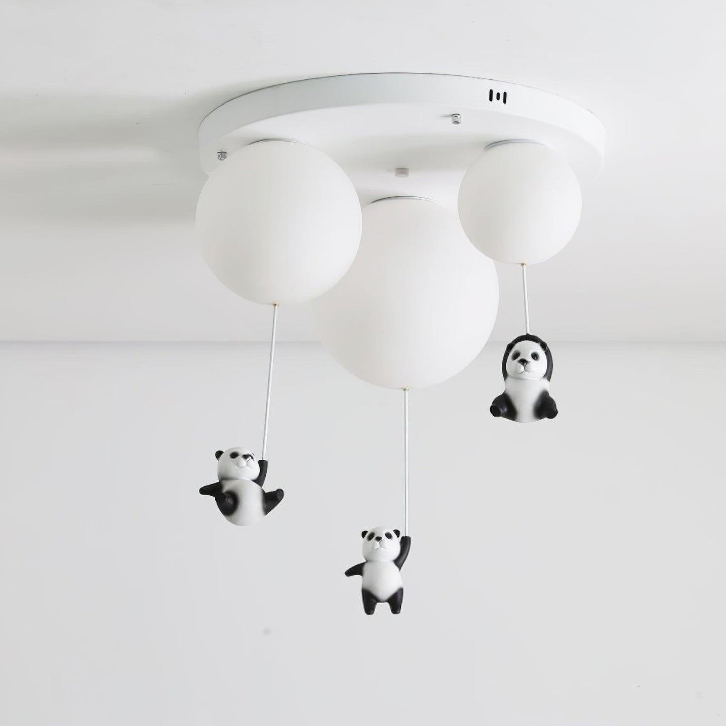 Panda Ceiling Lamp | Polyester & Glass | Available in Black or White