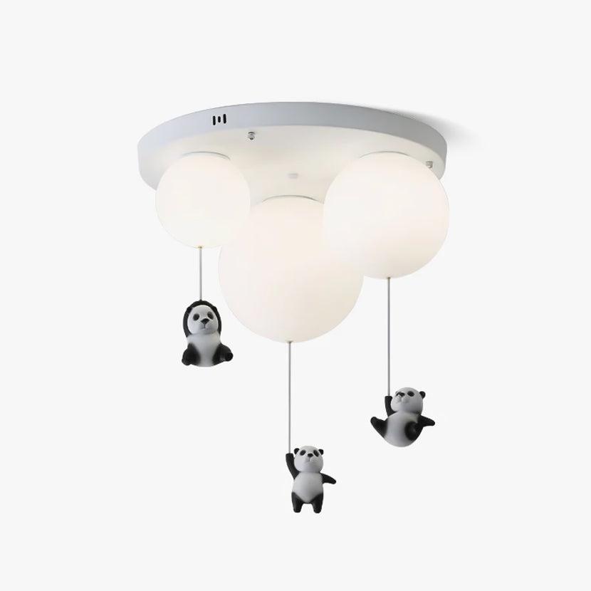 Panda Ceiling Lamp | Polyester & Glass | Available in Black or White