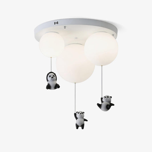 Panda Ceiling Lamp | Polyester & Glass | Available in Black or White