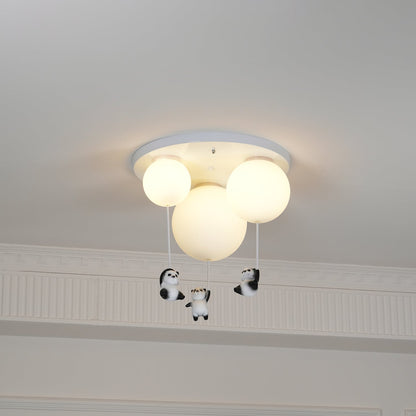 Panda Ceiling Lamp | Polyester & Glass | Available in Black or White