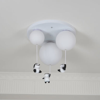 Panda Ceiling Lamp | Polyester & Glass | Available in Black or White