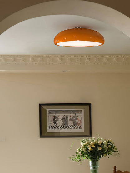 Pangen Ceiling Lamp | Glossy Aluminum & Velvety Polycarbonate | 60cm Diameter