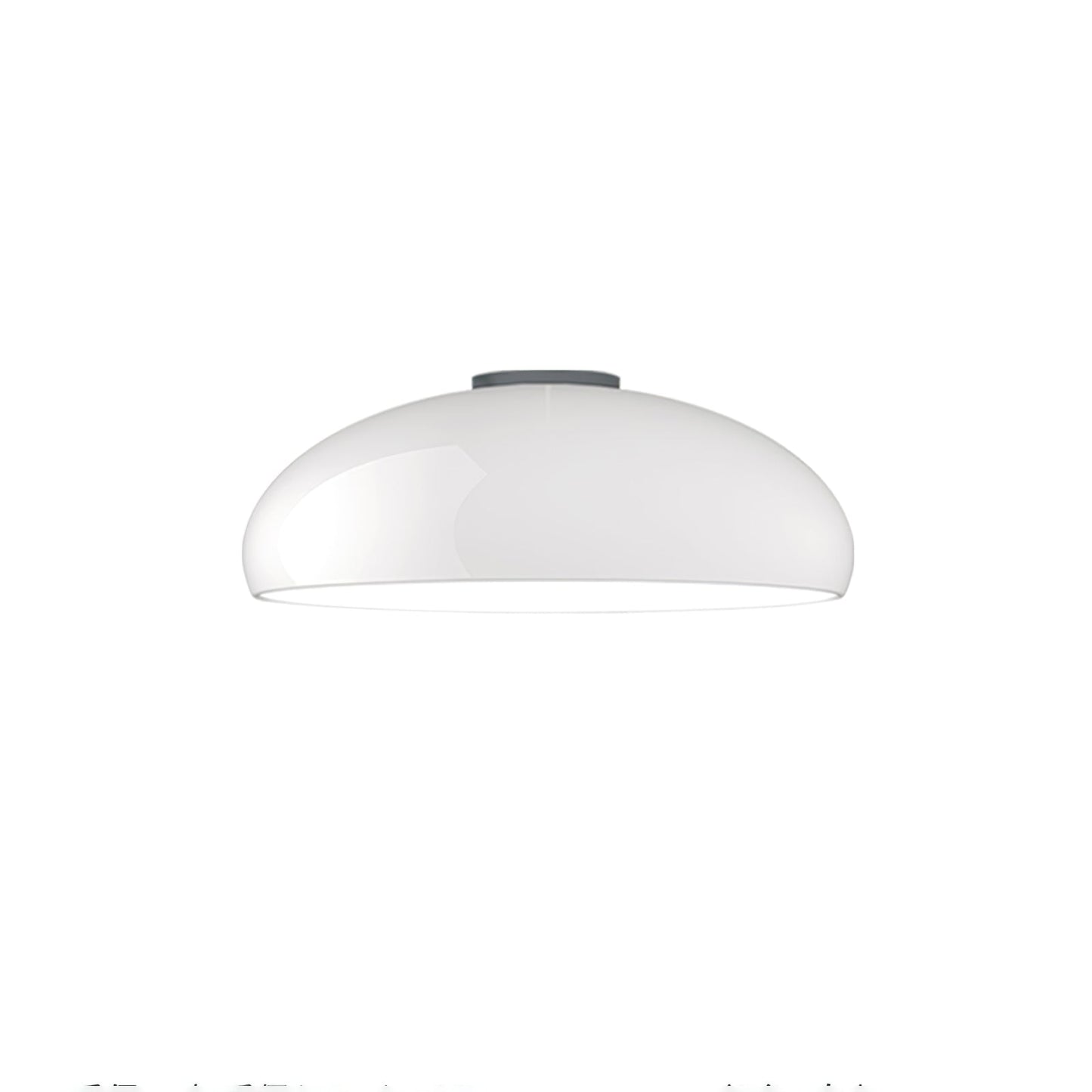 Pangen Ceiling Lamp | Glossy Aluminum & Velvety Polycarbonate | 60cm Diameter