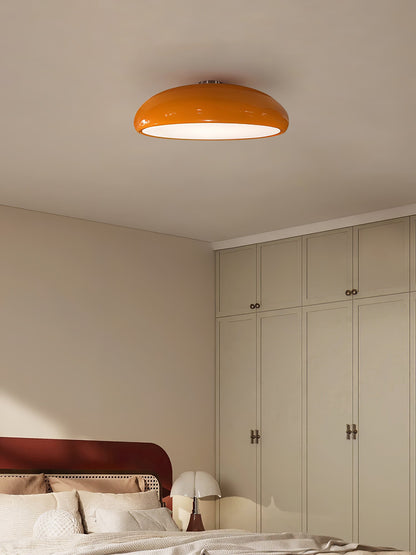 Pangen Ceiling Lamp | Glossy Aluminum & Velvety Polycarbonate | 60cm Diameter