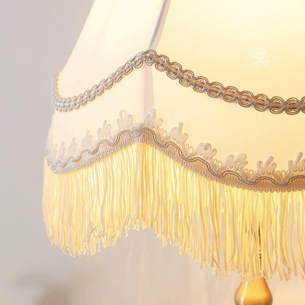 Pantalla Table Lamp | Brass & Fabric | White Shade