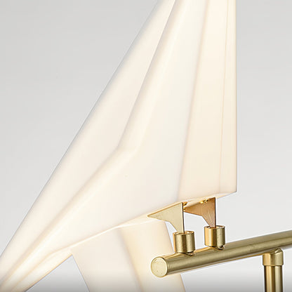 Paper Crane Bird Table Lamp | Integrated LED | Gold & White