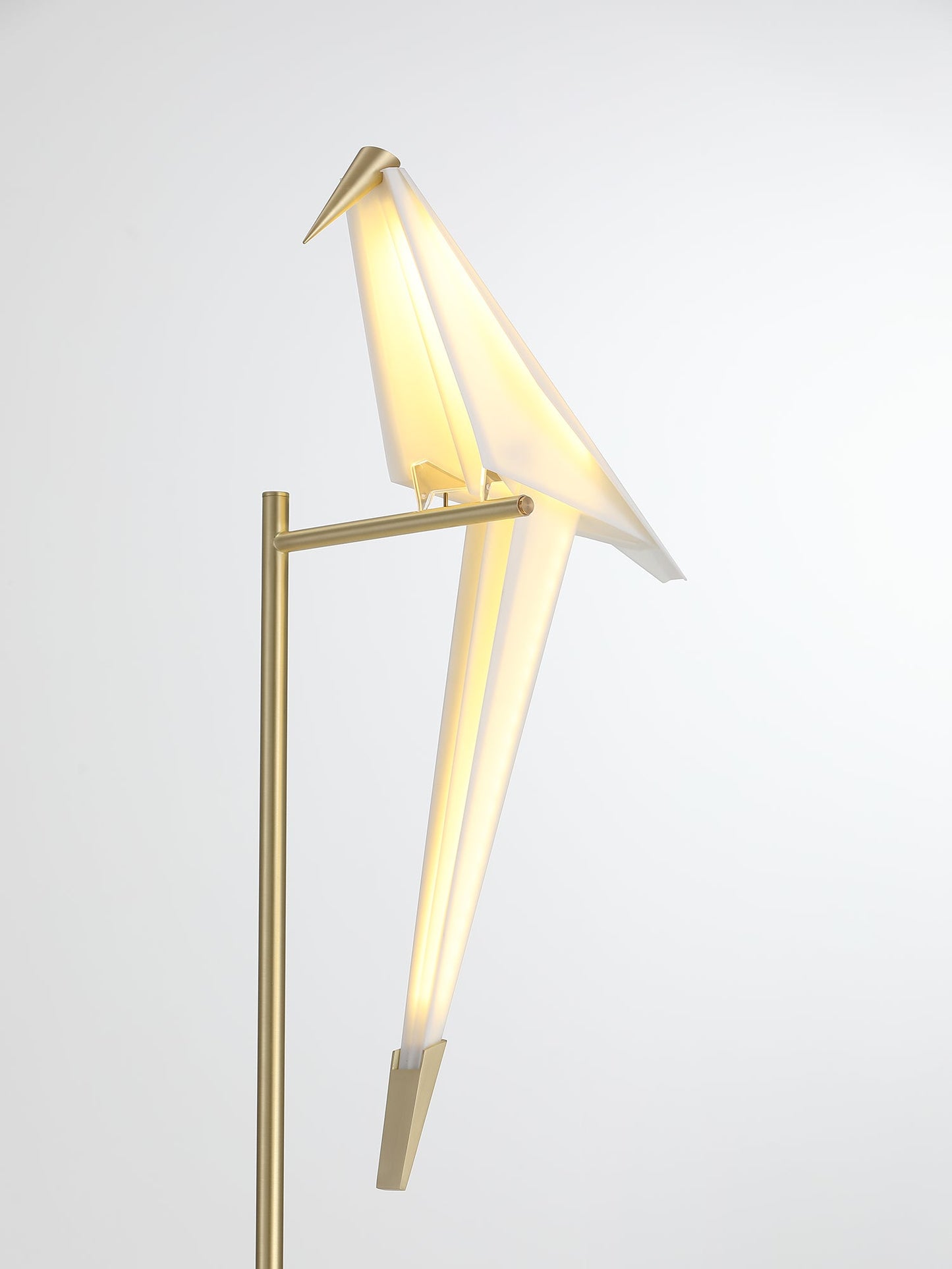 Paper Crane Bird Table Lamp | Integrated LED | Gold & White