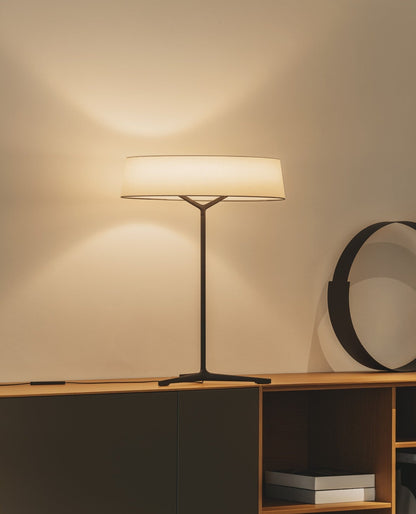 Dama Table Lamp | Metal, Fabric, Aluminum | Black, Grey