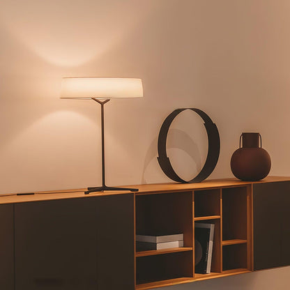 Dama Table Lamp | Metal, Fabric, Aluminum | Black, Grey