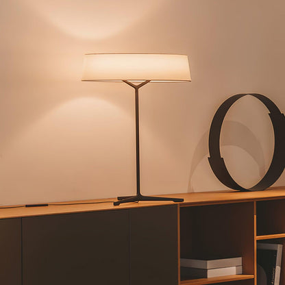 Dama Table Lamp | Metal, Fabric, Aluminum | Black, Grey