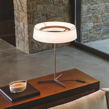 Dama Table Lamp | Metal, Fabric, Aluminum | Black, Grey