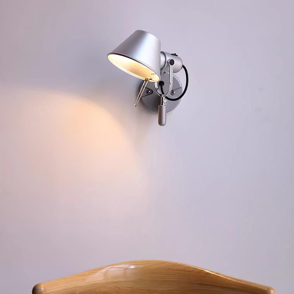 Parete Wall Lamp Set | Polished Aluminum | Foggy Silver & Black