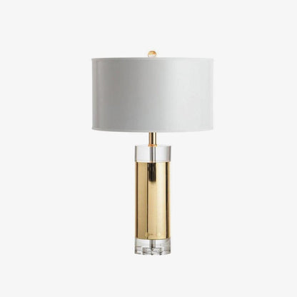 Parker Table Lamp | Metal & Linen | Gold Finish with White Shade