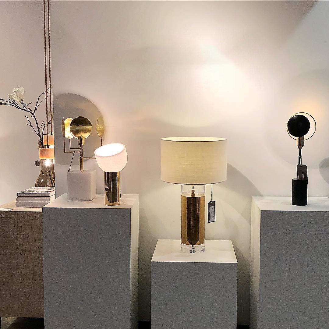 Parker Table Lamp | Metal & Linen | Gold Finish with White Shade