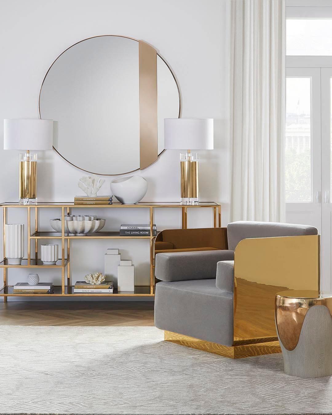 Parker Table Lamp | Metal & Linen | Gold Finish with White Shade