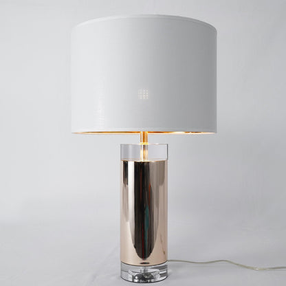 Parker Table Lamp | Metal & Linen | Gold Finish with White Shade