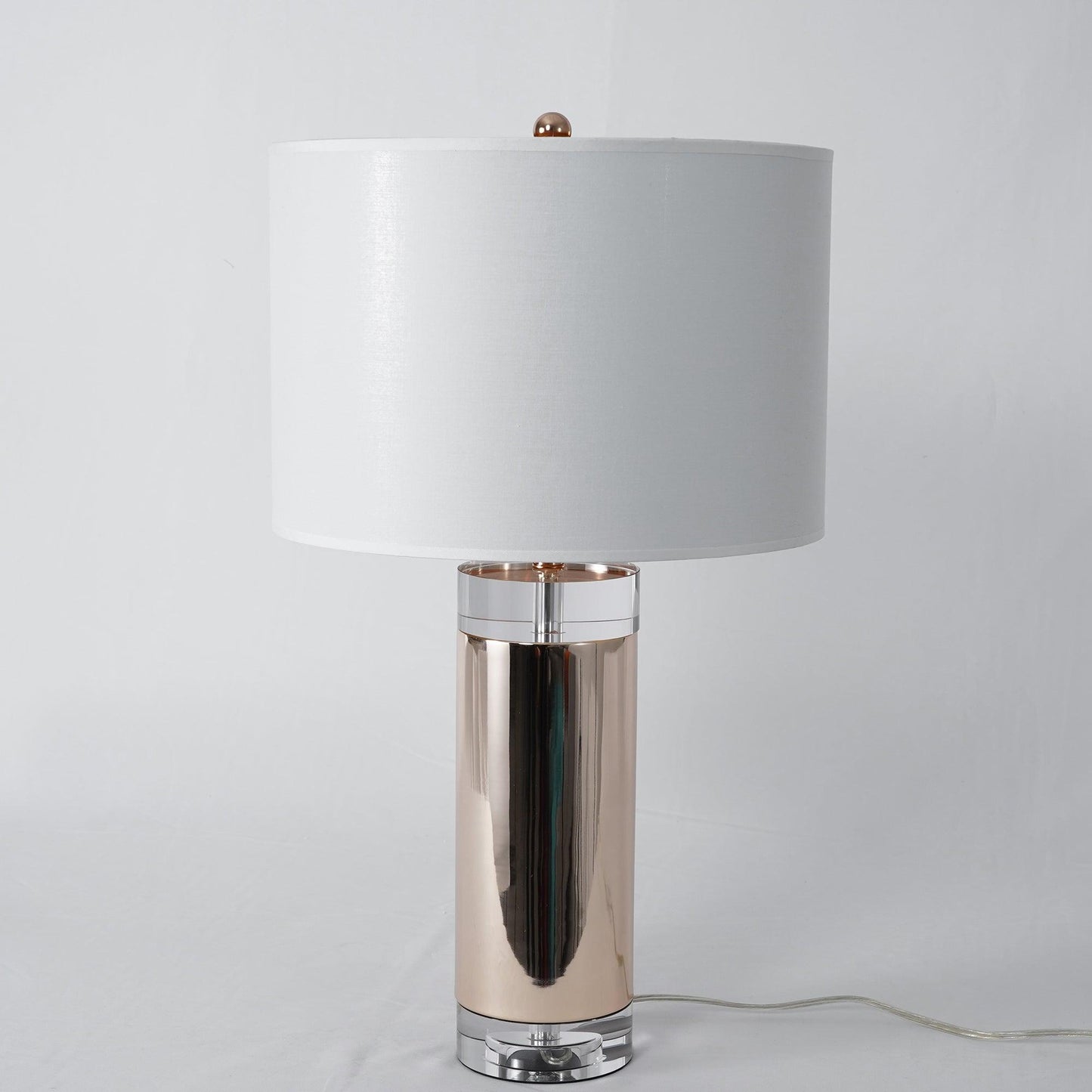Parker Table Lamp | Metal & Linen | Gold Finish with White Shade