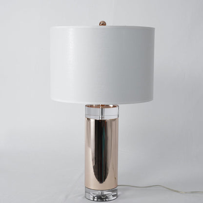 Parker Table Lamp | Metal & Linen | Gold Finish with White Shade