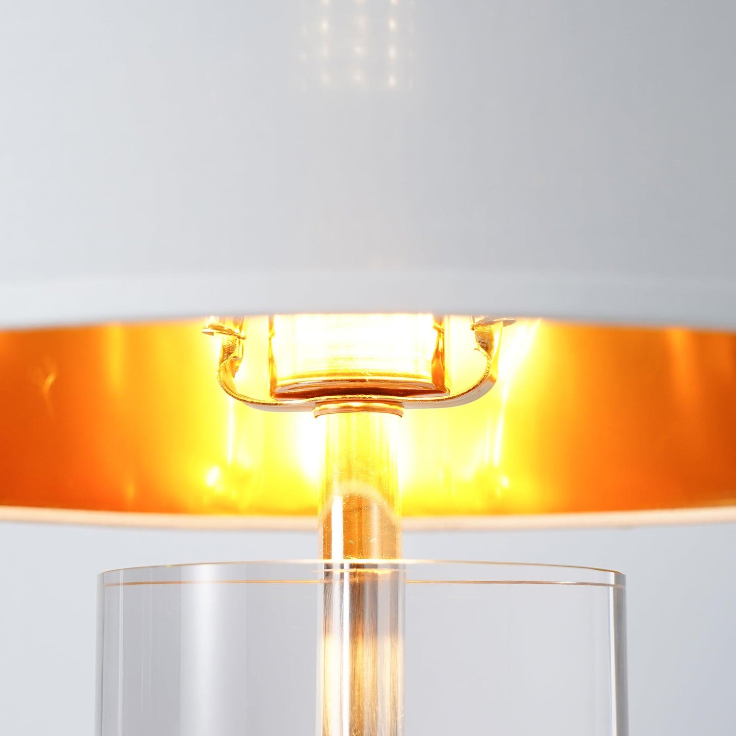 Parker Table Lamp | Metal & Linen | Gold Finish with White Shade