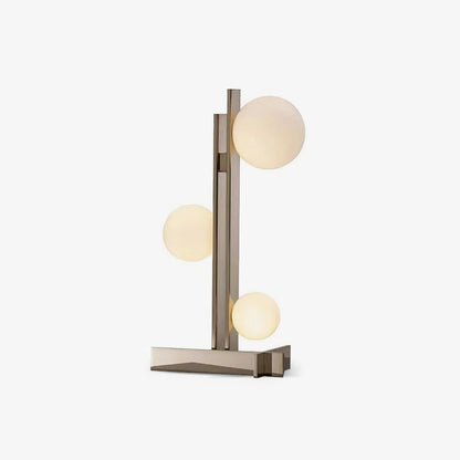 Pascal Table Lamp | Faux Copper Finish | White Glass Globes