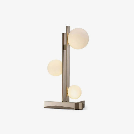 Pascal Table Lamp | Faux Copper Finish | White Glass Globes