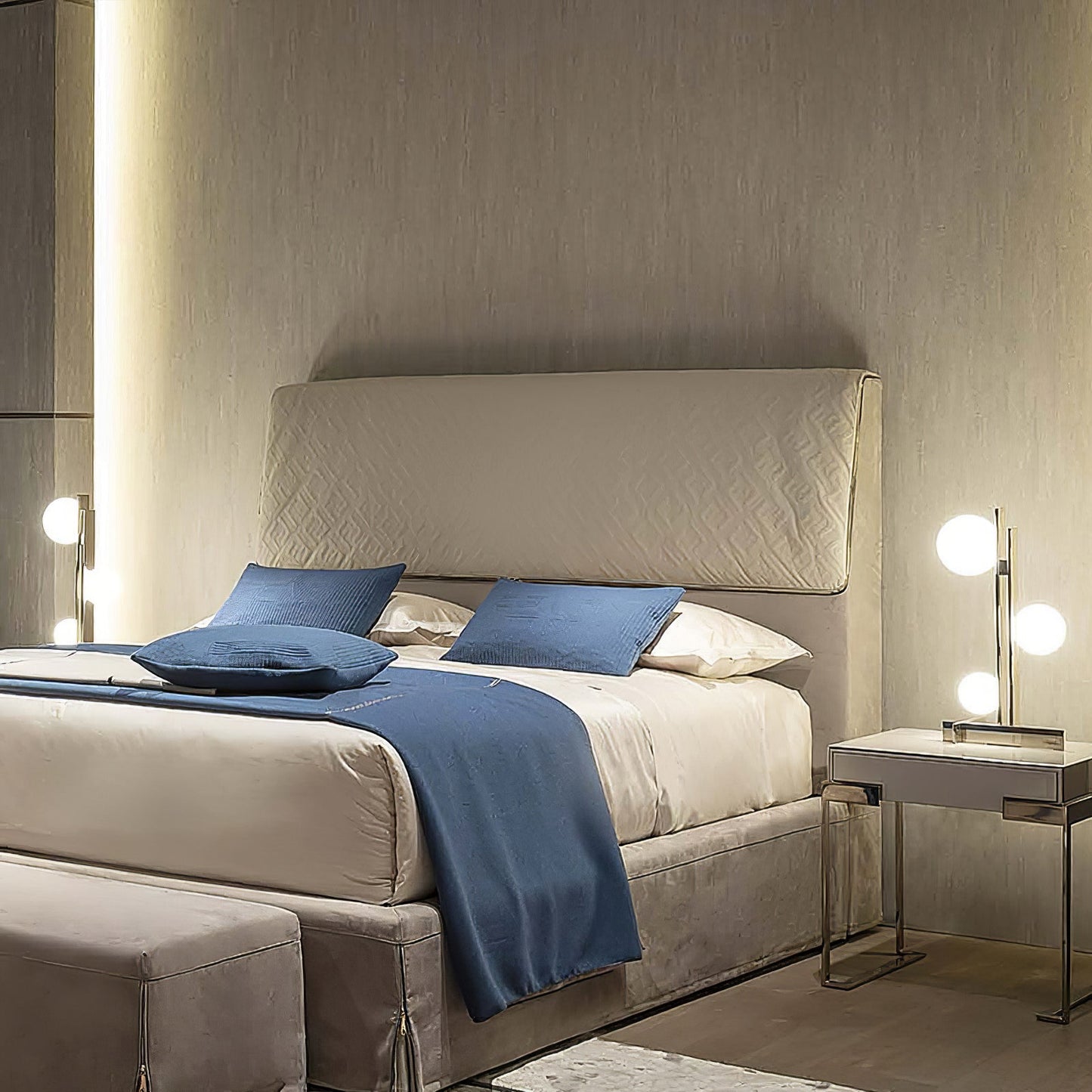 Pascal Table Lamp | Faux Copper Finish | White Glass Globes
