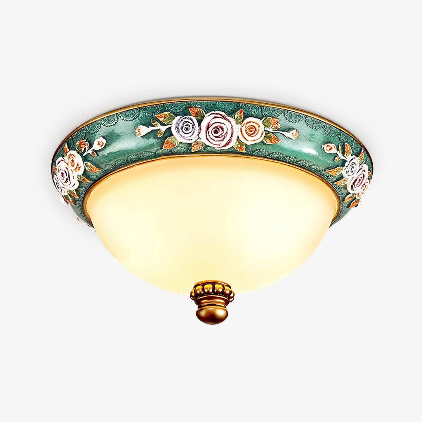 Pastoral Ceiling Light | Stained Glass & Resin | Blue & White, 3 Sizes Available
